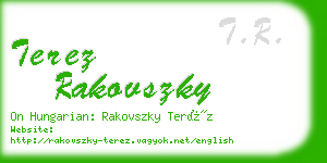 terez rakovszky business card